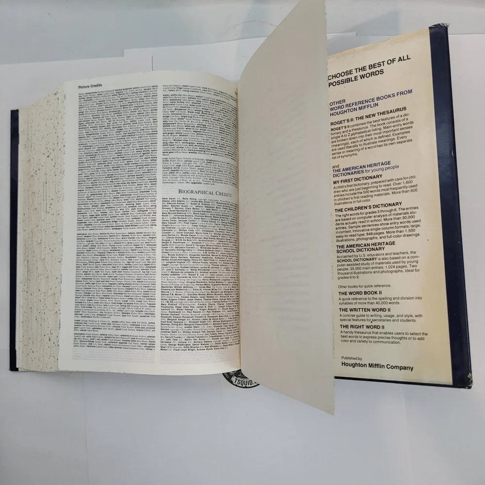 Houghton Mifflin American Heritage Dictionary Second College Edition Hardcover